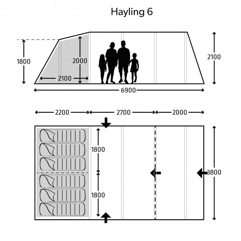 Kampa Hayling 6 Air Package Deal